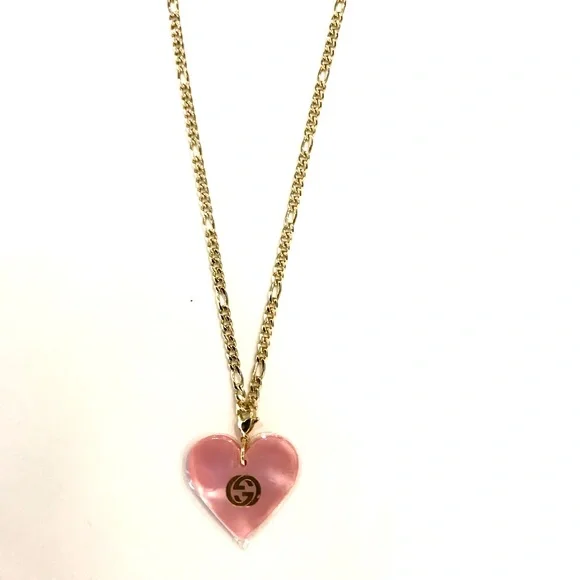 Gucci authentic chain with heart charm pendant necklace Sunglass chain.